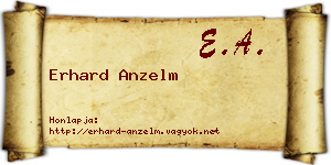Erhard Anzelm névjegykártya
